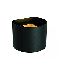 AXI Bathroom wall spotlight 2x3.5W Integrated LED IP54 Black (Lucide)