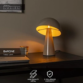 BARONE table lamp Ø 23 cm 1xE27 Taupe (Lucide)
