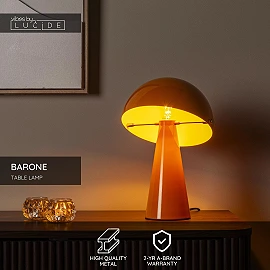 BARONE table lamp Ø 23 cm 1xE27 Orange (Lucide)