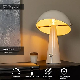 BARONE table lamp Ø 38 cm 1xE27 Cream (Lucide)