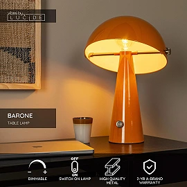 BARONE table lamp Ø 38 cm 1xE27 Orange (Lucide)