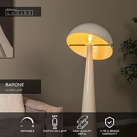BARONE floor lamp Ø 52.6 cm 1xE27 Cream (Lucide)