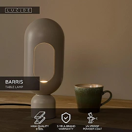 BARRIS Table lamp 39x32 cm 1xE27 taupe (Lucide)