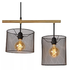 BASKETT pendant light 4xE27 Black (Lucide)