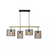 BASKETT pendant light 4xE27 Black (Lucide)