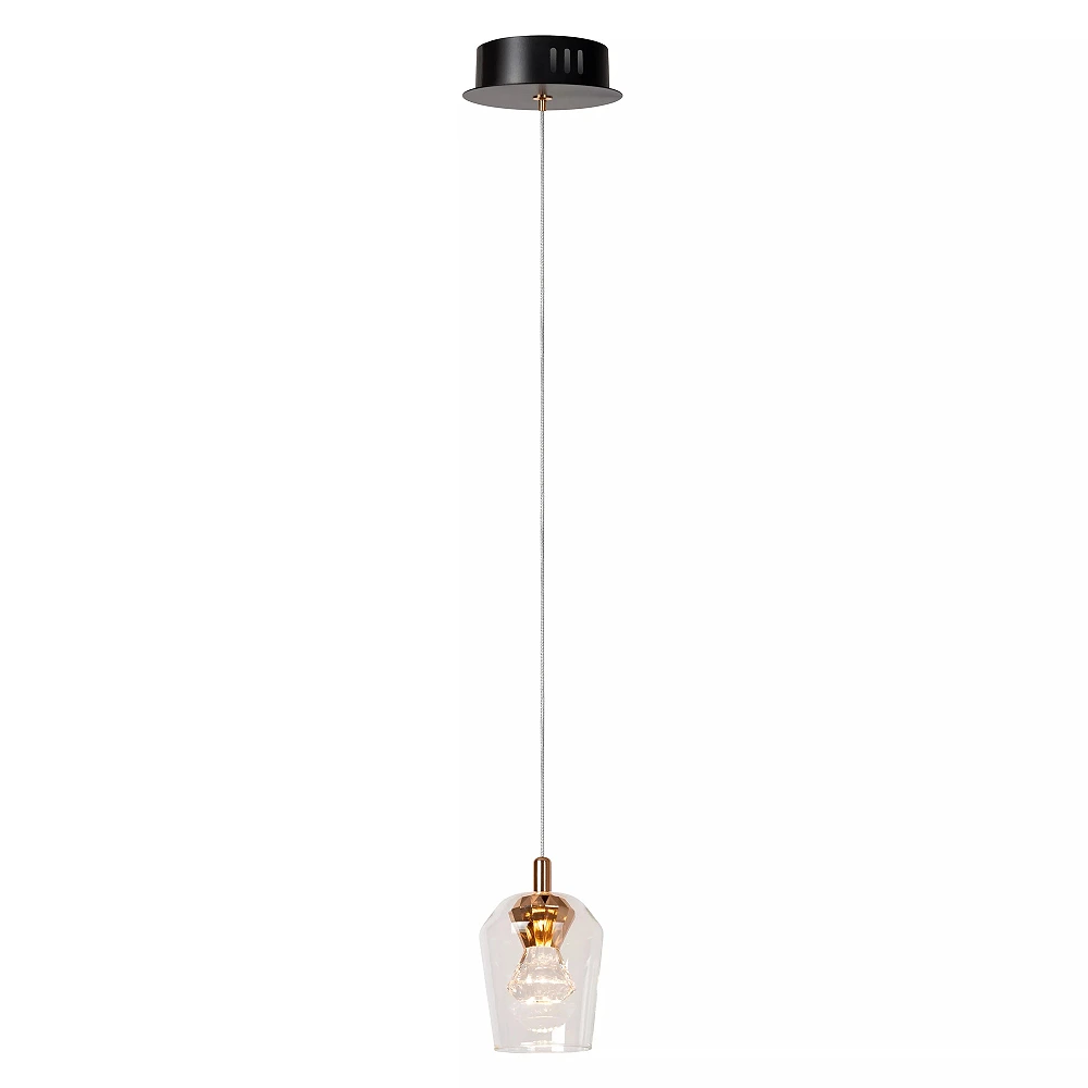 BERLIANE Pendant light LED dim 1x4W 2700K Transparent (Lucide)