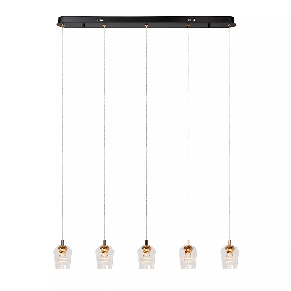 BERLIANE Pendant light LED dim 5x4W 2700K Transparent (Lucide)