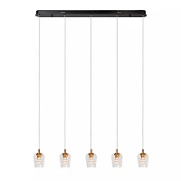 BERLIANE Pendant light LED dim 5x4W 2700K Transparent (Lucide)