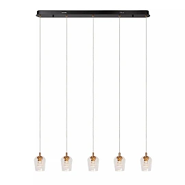 BERLIANE Pendant light LED dim 5x4W 2700K Transparent (Lucide)