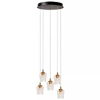 BERLIANE Pendant light LED dim 5x4W 2700K Transparent (Lucide)