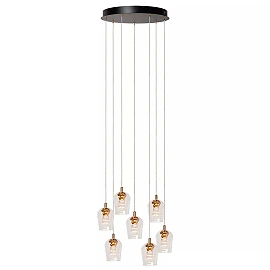 BERLIANE Pendant light LED dim 7x4W 2700K Transparent (Lucide)