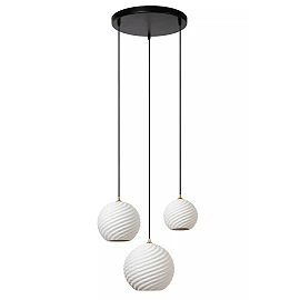 BINA piekaramā lampa Ø40 cm 3 x E27 balta porcelāna (Lucide)