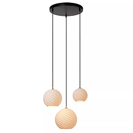BINA piekaramā lampa Ø40 cm 3 x E27 balta porcelāna (Lucide)
