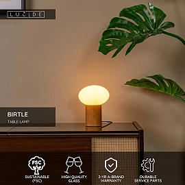 BIRTLE galda lampa 25x25 cm 1xG9 opāla (Lucide)