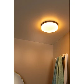 BISKIT bathroom ceiling light with microwave motion sensor, integrated LED, 12 W, 700 lm, 2700 K, black (Lucide)