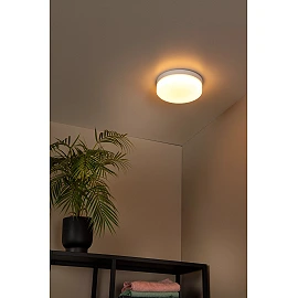 BISKIT bathroom ceiling light with microwave motion sensor, integrated LED, 12 W, 700 lm, 2700 K, white (Lucide)