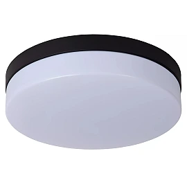 BISKIT vannas istabas griestu lampa ar mikroviļņu kustības sensoru, integrēts LED, 18 W, 1150 lm, 2700 K, melna (Lucide)