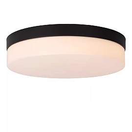 BISKIT vannas istabas griestu lampa ar mikroviļņu kustības sensoru, integrēts LED, 18 W, 1150 lm, 2700 K, melna (Lucide)