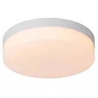 BISKIT vannas istabas griestu lampa ar mikroviļņu kustības sensoru, integrēts LED, 18 W, 1150 lm, 2700 K, balta (Lucide)