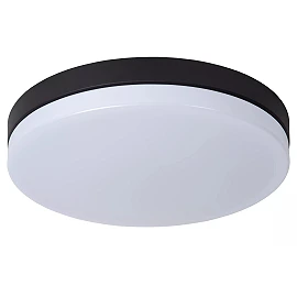 BISKIT vannas istabas griestu lampa ar mikroviļņu kustības sensoru, integrēts LED, 36 W, 2200 lm, 2700 K, melna (Lucide)