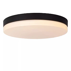 BISKIT vannas istabas griestu lampa ar mikroviļņu kustības sensoru, integrēts LED, 36 W, 2200 lm, 2700 K, melna (Lucide)