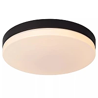 BISKIT vannas istabas griestu lampa ar mikroviļņu kustības sensoru, integrēts LED, 36 W, 2200 lm, 2700 K, melna (Lucide)