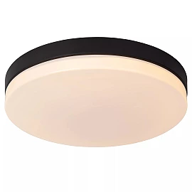 BISKIT vannas istabas griestu lampa ar mikroviļņu kustības sensoru, integrēts LED, 36 W, 2200 lm, 2700 K, melna (Lucide)