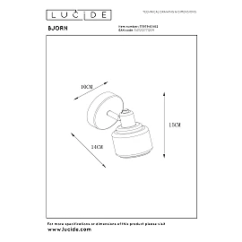 BJORN Ceiling spotlight 1xE14 matt gold / brass (Lucide)