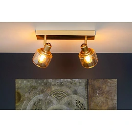 BJORN Ceiling spotlight 2xE14 matt gold / brass (Lucide)