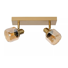 BJORN Ceiling spotlight 2xE14 matt gold / brass (Lucide)