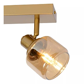 BJORN Ceiling spotlight 2xE14 matt gold / brass (Lucide)
