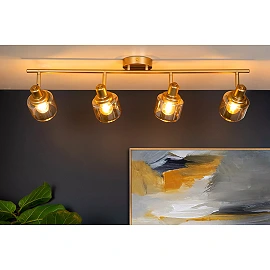BJORN Ceiling spotlight 4xE14 matt gold / brass (Lucide)