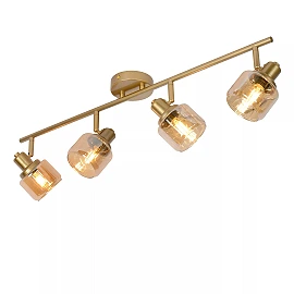 BJORN Ceiling spotlight 4xE14 matt gold / brass (Lucide)
