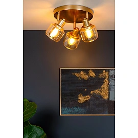 BJORN Ceiling spotlight Ø38 cm 3xE14 matt gold / brass (Lucide)