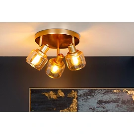 BJORN Ceiling spotlight Ø38 cm 3xE14 matt gold / brass (Lucide)