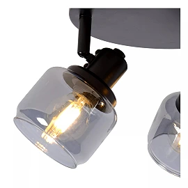 BJORN griestu prožektors Ø38 cm 3xE14 melna (Lucide)