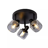 BJORN griestu prožektors Ø38 cm 3xE14 melna (Lucide)