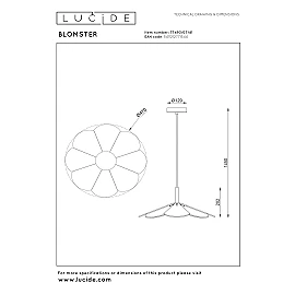 BLOMSTER pendant light Ø 47 cm LED 9W 2700K Taupe (Lucide)
