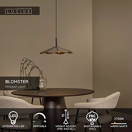 BLOMSTER pendant light Ø 47 cm LED 9W 2700K Taupe (Lucide)