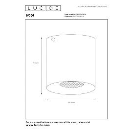 BODI Ceiling spotlight Ø8 cm 1xGU10 black (Lucide)