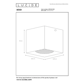 BODI Ceiling spotlight 8.2 cm 1xGU10 black (Lucide)