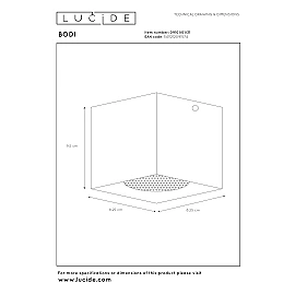 BODI Ceiling spotlight 8.2 cm 1xGU10 white (Lucide)