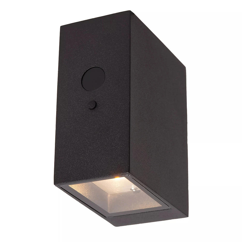 BOLTON solar outdoor wall light with PIR motion and day/night sensors, solar LED, 1 W, 100 lm, 3000 K, black (Lucide)