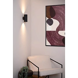 BONDI sienas prožektors 2 x 50 W GU10 melns (Lucide)