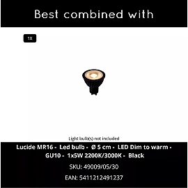 BRAGA griestu lampa 1x5W GU10 kafijas krāsā (Lucide)