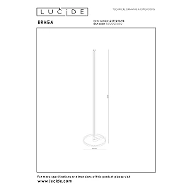 BRAGA stāvlampa Ø30 cm LED 22W CCT kafijas krāsā (Lucide)