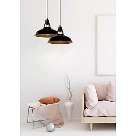 BRASSY-BIS Pendant light Ø31 cm E27 black (Lucide)