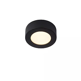 BRICE-LED bathroom ceiling light Ø 11.7 cm LED dimmable 8W 3000K IP44 black (Lucide)