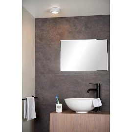 BRICE-LED bathroom ceiling light Ø 11.7 cm LED dimmable 8W 3000K IP44 white (Lucide)