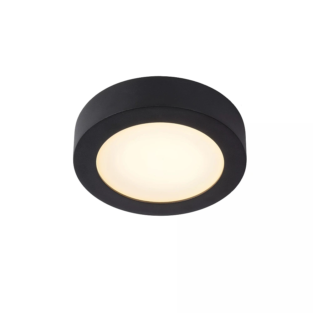 BRICE-LED bathroom ceiling light Ø 18 cm LED dimmable 12W 3000K IP44 black (Lucide)